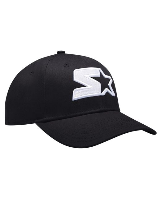 Starter Black Adjustable Embriodered Hat for men