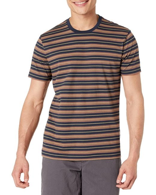 Goodthreads Blue Short-sleeved Crewneck Cotton T-shirt for men