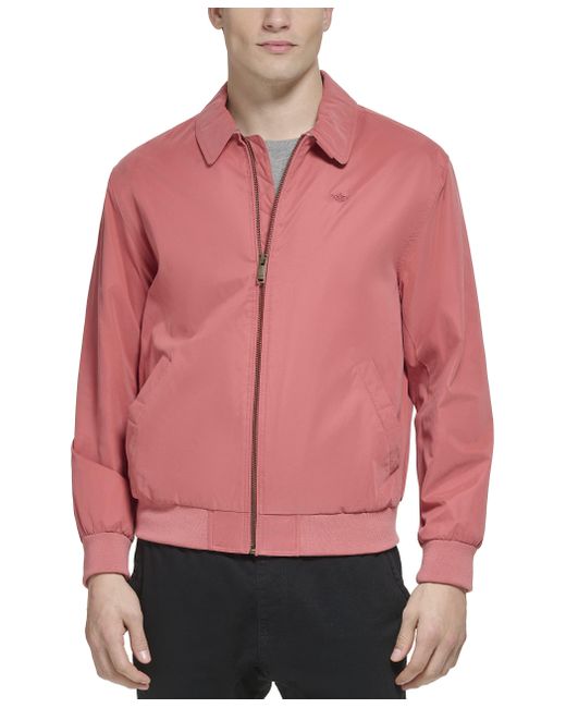 Dockers Red Micro Twill Golf Bomber Jacket for men