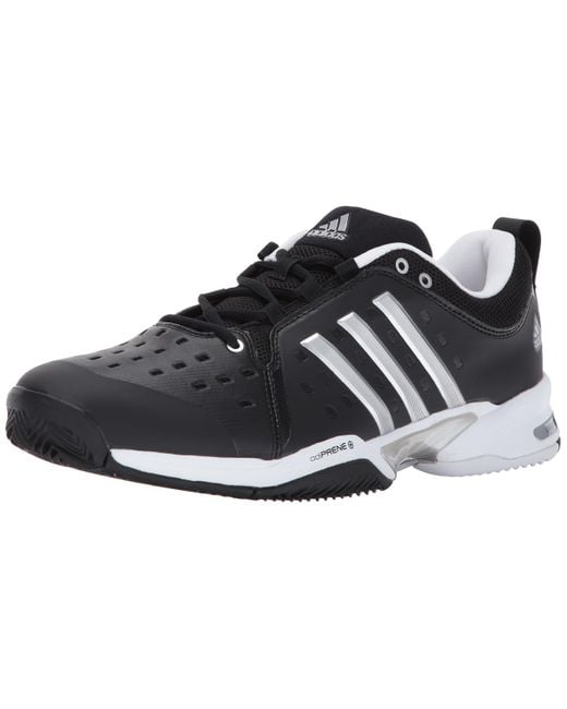 adidas Synthetic Barricade Classic Wide 4e Tennis Shoe,black/silver  Metallic/white,4 Us for Men - Save 17% - Lyst