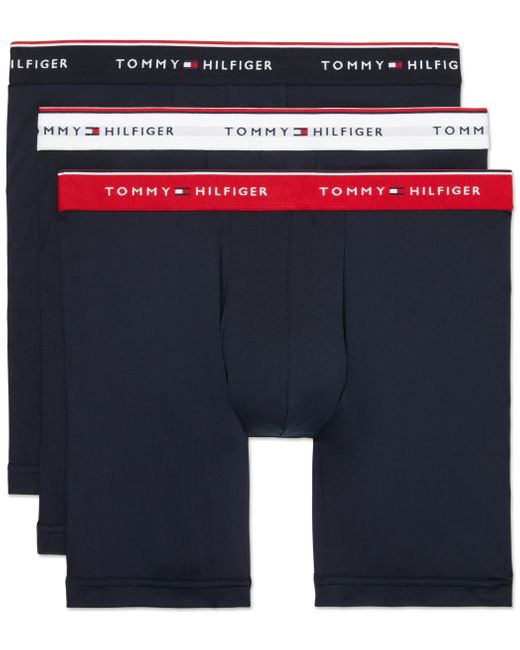 Tommy Hilfiger Blue S Micro Classic 3-pack Boxer Briefs for men