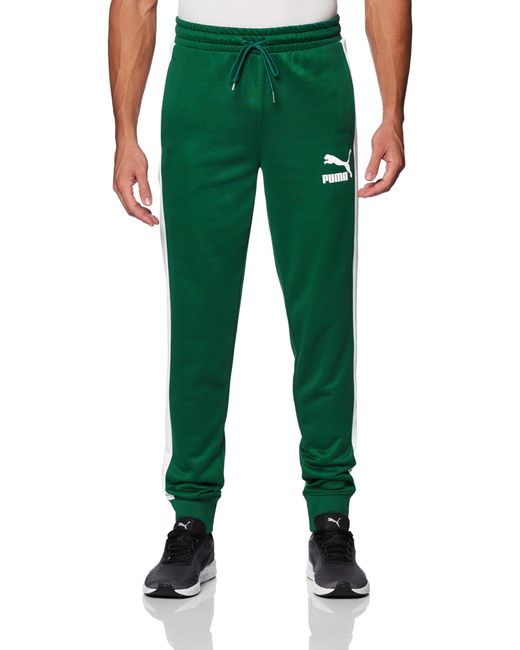 PUMA Green T7 Iconic Track Pants for men