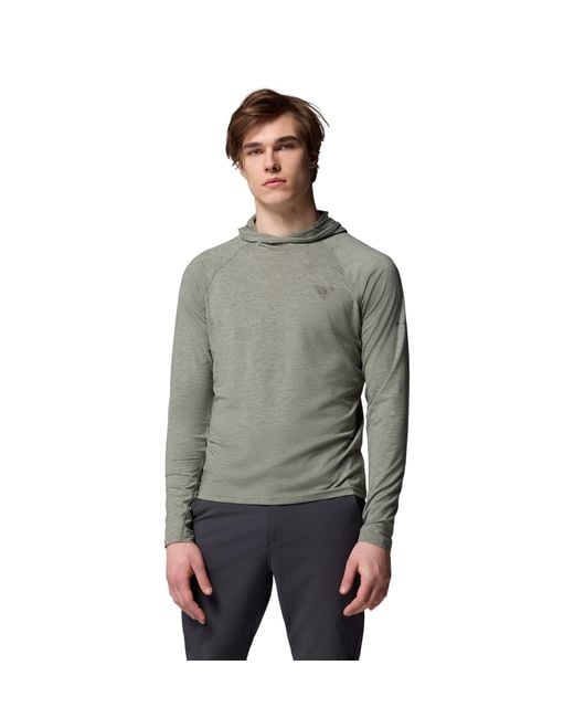 Columbia Men's Gray S Pfg Uncharted Long Sleeve Sun Protection Hoodie