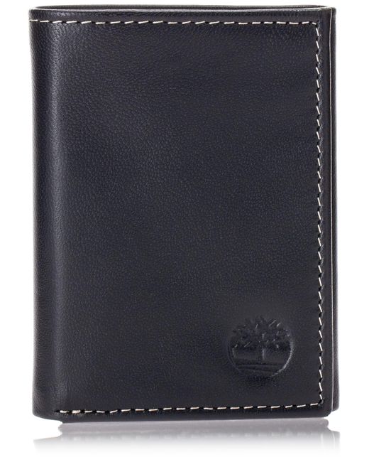 Timberland Leather Trifold Wallet with Id Window Reisezubehör-Dreifachgefaltete Brieftasche in Blue für Herren