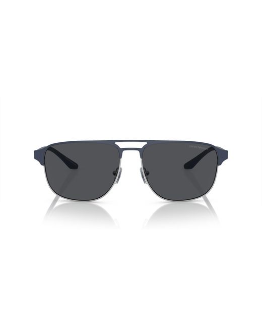Emporio Armani Black Ea2144 Aviator Sunglasses for men