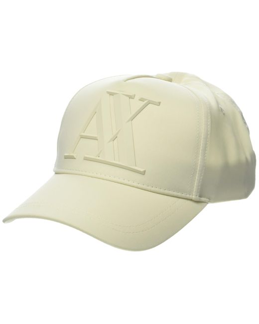 Emporio Armani White A | X Armani Exchange Rubber Ax Logo Baseball Hat for men