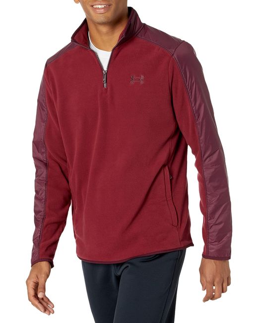 Under Armour Red Polartec Forge 1⁄4 Zip T-shirt for men