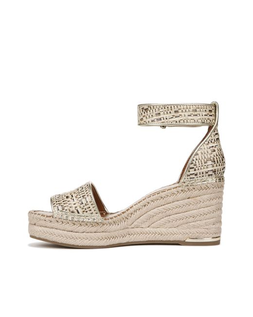 Franco Sarto Metallic S Clemens Jute Wrapped Espadrille Wedge Sandals Natural Multi Woven 8.5m