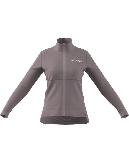 Adidas Gray Terrex Multi Light Fleece Full-zip Jacket
