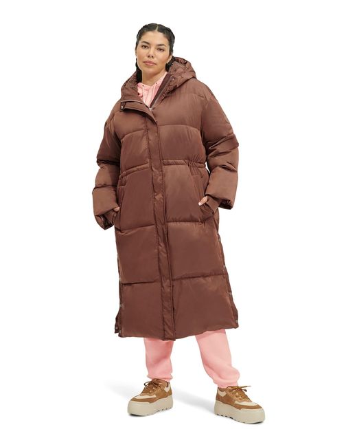 Ugg Brown Keeley Long Puffer Coat