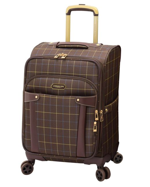 London Fog Brown Brentwood Softside Expandable Luggage With Dual Spinner Wheels