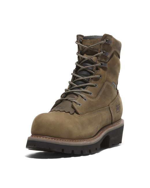 Timberland Evergreen 8 Inch Composite Safety Toe Insulated Waterproof Industrial Logger Work Boot for men