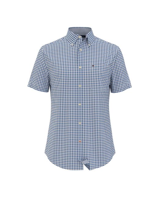 Tommy Hilfiger Short Sleeve Casual Shirt In Custom Fit in Blue for Men | Lyst