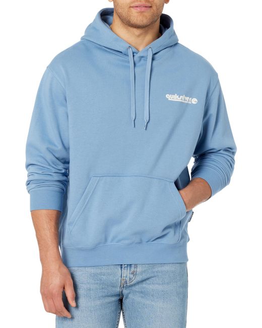 Quiksilver Blue Graphic Mix Pullover Hoodie Sweatshirt Sweater for men