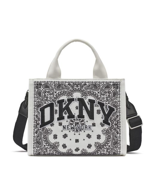 DKNY Gray Hadlee Medium Canvas Tote