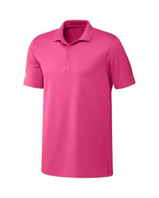 Adidas Pink Performance Primegreen Golf Polo Shirt for men