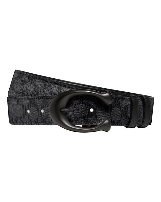 COACH Black 40 Mm Sculpted C Belt for men