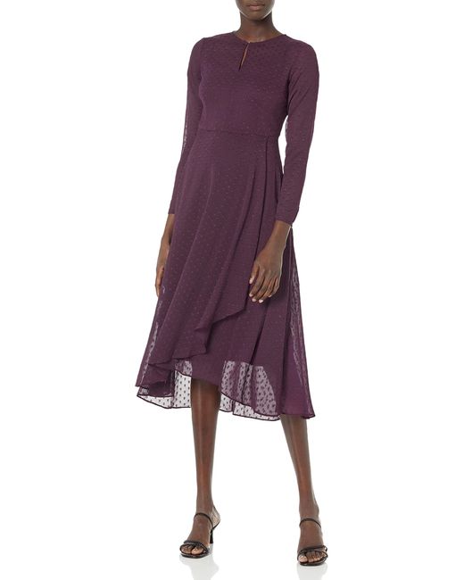 Tommy Hilfiger Purple Midi Dress