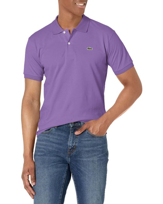 Lacoste Purple Classic Short Sleeve Piqué L.12.12 Polo Shirt for men