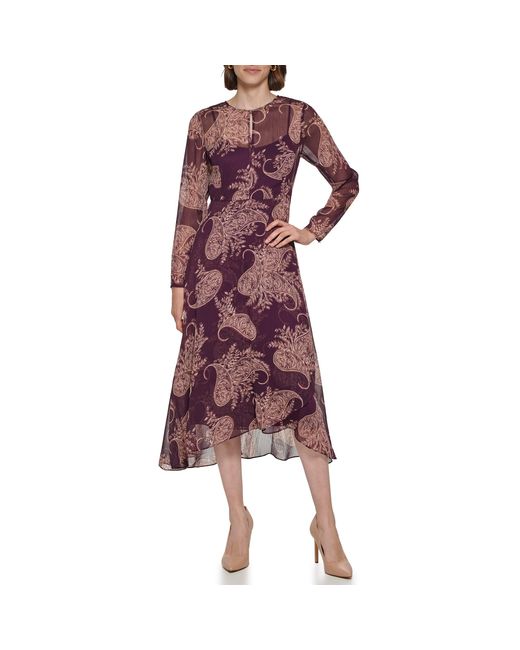 Tommy Hilfiger Red Paisley-print A-line Dress