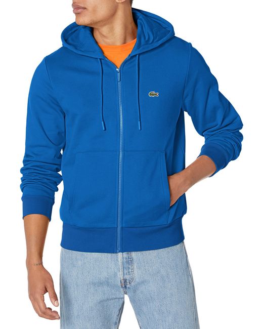 Lacoste Blue Long Sleeve Full Zip Sweater for men