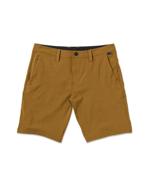 Volcom White Regular Frickin Cross Shred 20" Hybrid Water Repellent Short for men