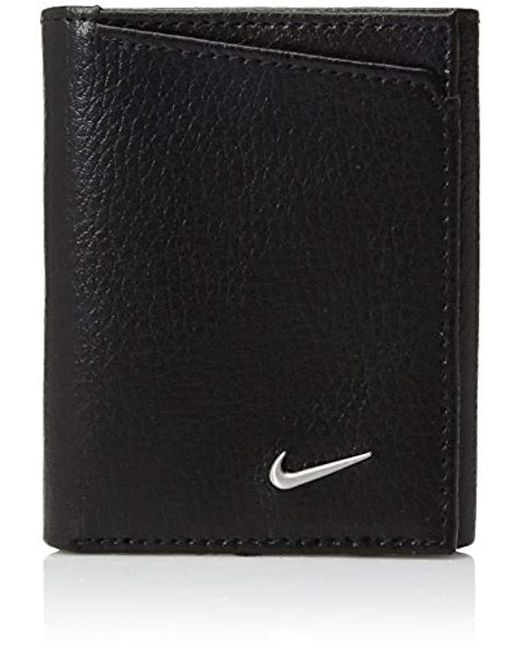 Nike Black Pebble Trifold Wallet for men