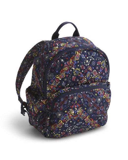 Vera Bradley Blue Premium Cotton Small Banbury Backpack