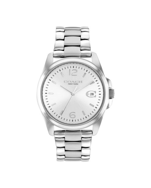COACH Gray Greyson Watch| Water Resistant | Quartz Movement | Elevating Elegance For Every Occasion(model 14503910)