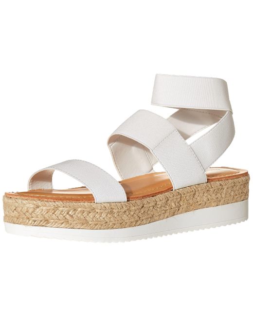 white espadrille platform sandals