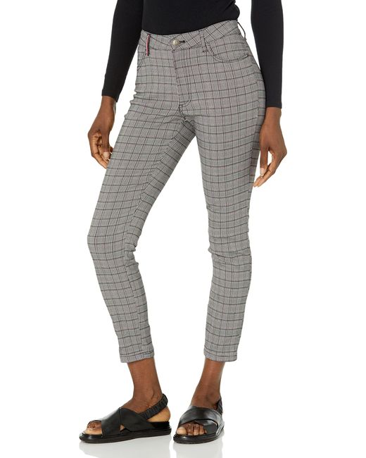 Tommy Hilfiger Gray Casual Printed Plaid Ankle Skinny Pants