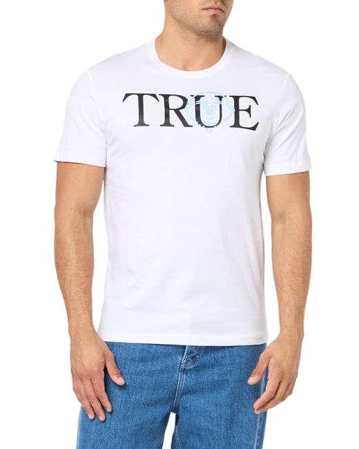 True Religion White Ss True Face Tee for men