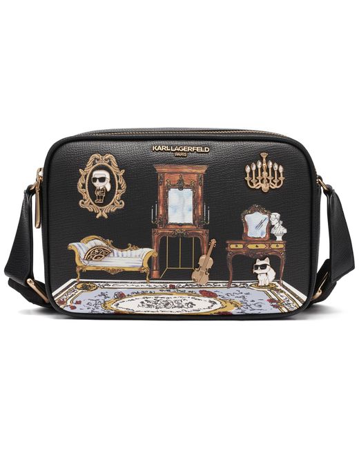 Karl Lagerfeld Black Paris Maybelle Choupette Crossbody