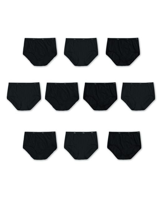 Hanes Cotton Panties Pack in Black Lyst