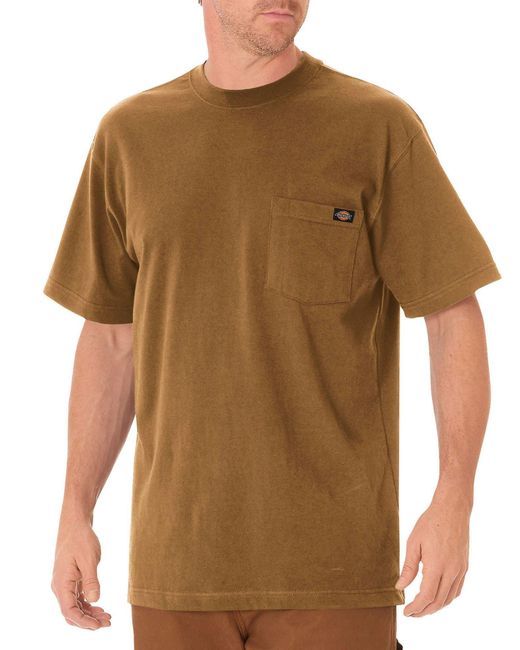 Dickies Brown Short Sleeve Heavyweight T-shirt for men