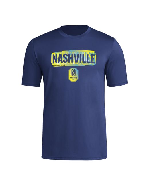 Adidas Blue Nashville Sc Local Pop Short Sleeve Pre-game T-shirt for men