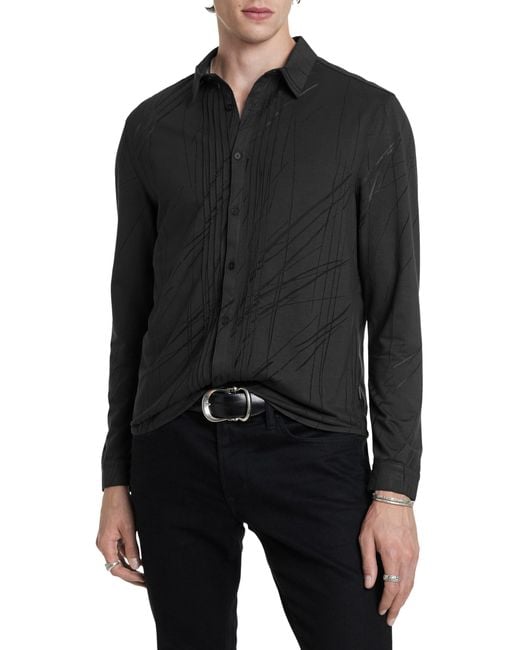 John Varvatos Black Phoenix Shirt for men