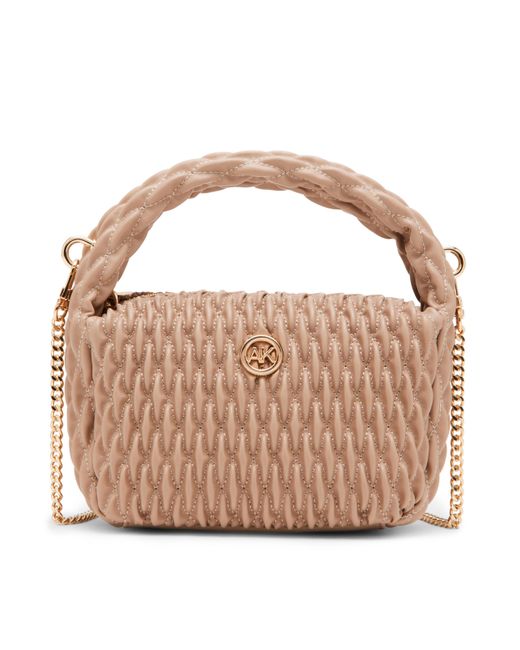 Anne Klein Pink Rounded Mini Ruched Crossbody