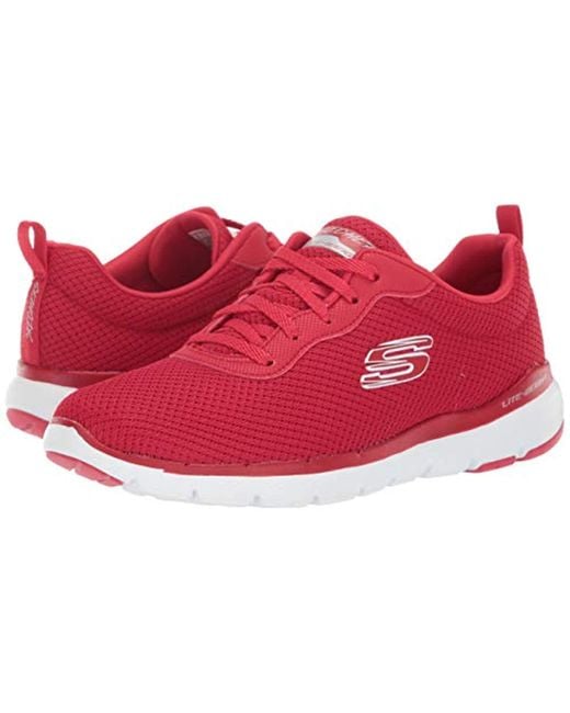 skechers flex appeal 2.0 womens red