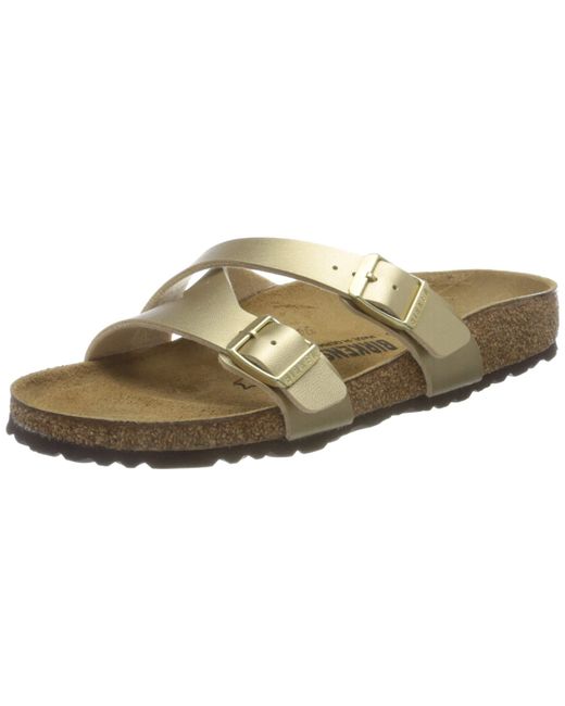Birkenstock Yao Balance Gold Birko-flor in Metallic - Save 20% - Lyst