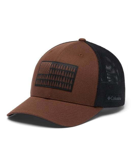 Columbia Brown Tree Flag Mesh Ball Cap