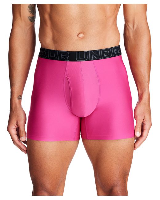 Under Armour Pink Ua Performance Tech Boxerjock 6in Single Pack for men