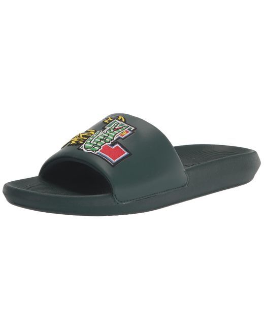 Lacoste Black Croco Slide Sandal