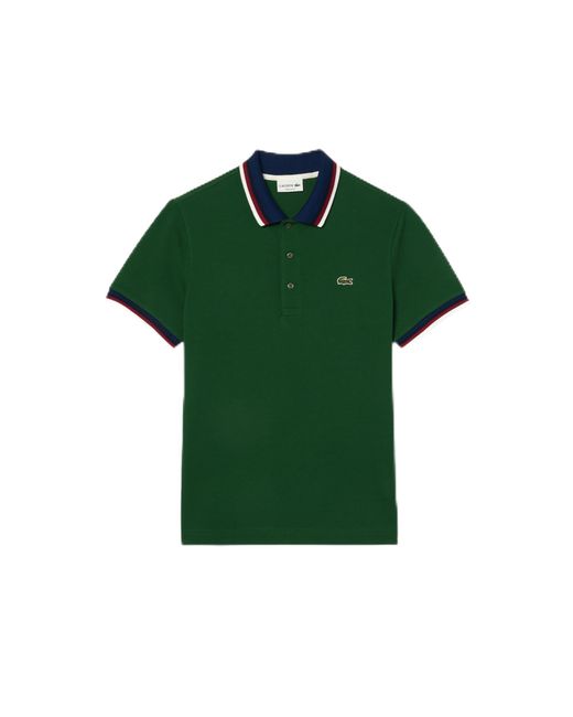 Lacoste Green Short Sleeve Regular Fit Soild Polo for men