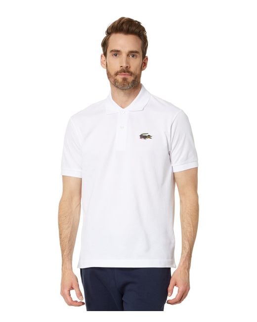 Lacoste Contemporary Collection's Netflix Short Sleeve Classic Fit Polo  Shirt in White for Men | Lyst
