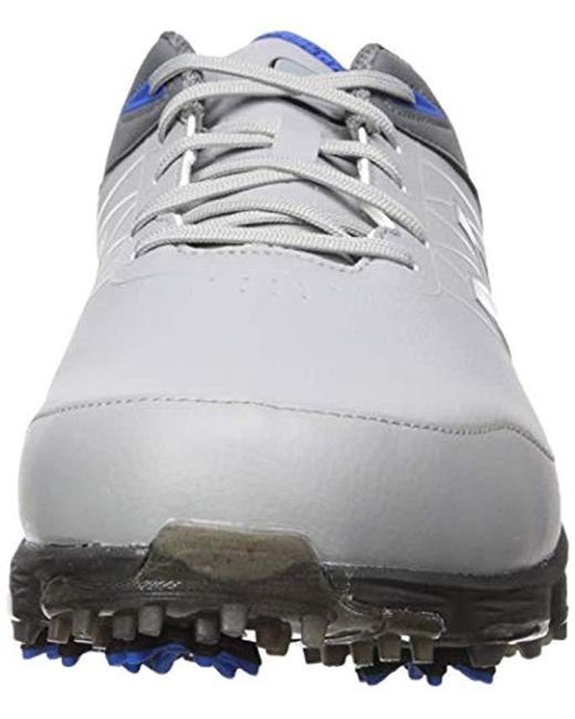 New Balance Leather Striker Waterproof Spiked Comfort Golf Shoe in Grey ...