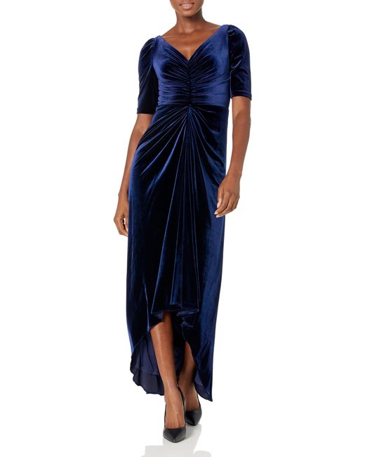 Adrianna Papell Covered Velvet Gown in Blue | Lyst