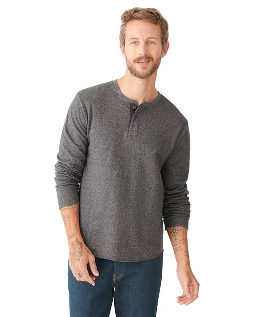 Lucky Brand Long Sleeve Duofold Henley Shirt in Charcoal (Gray) for Men ...