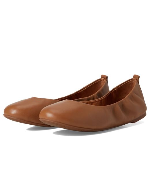 Lucky Brand Brown Emmielou Leather Ballet Flat Flat Shoes 8 B