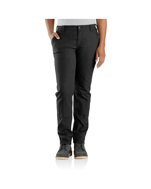 Carhartt Black Rugged Flex Relaxed Fit Canvas Double-front Pant